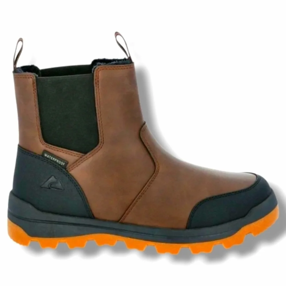 NWT Ozark Trail Mens Chelsea Snow Boots Shoes Size 8 Water Proof 3M Brown Black